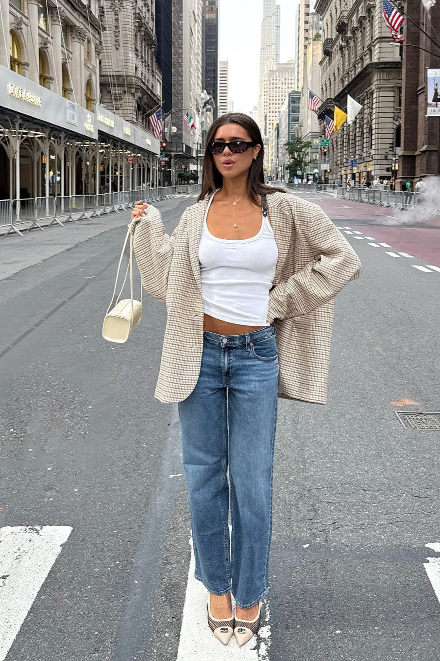 Chic Vintage Plaid Blazer Coat for Stylish Business Attire