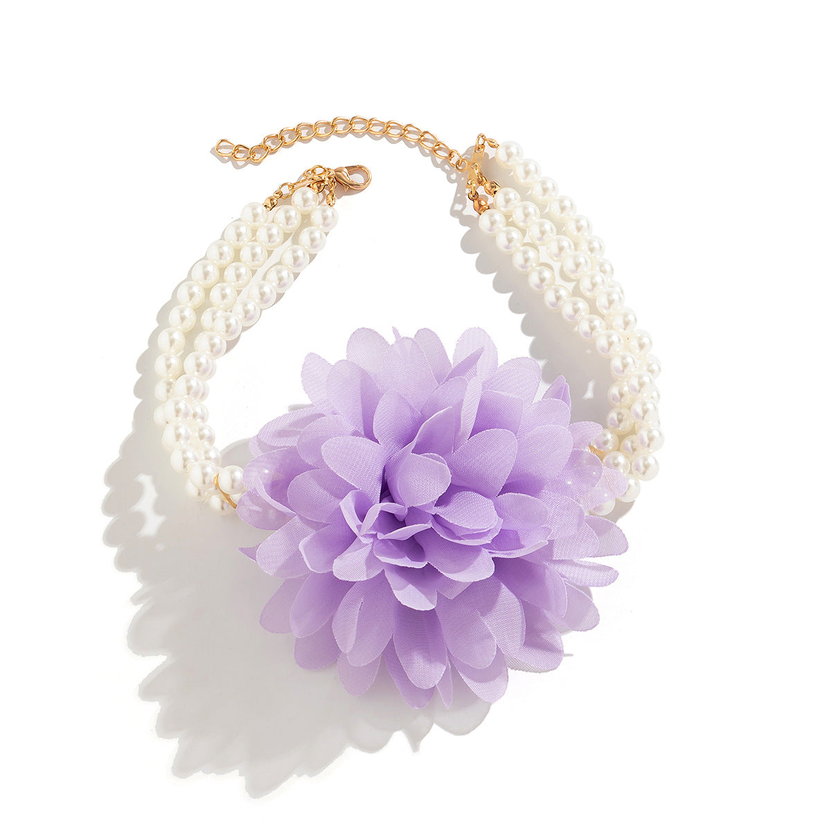 Pearl 3D Flower Necklace