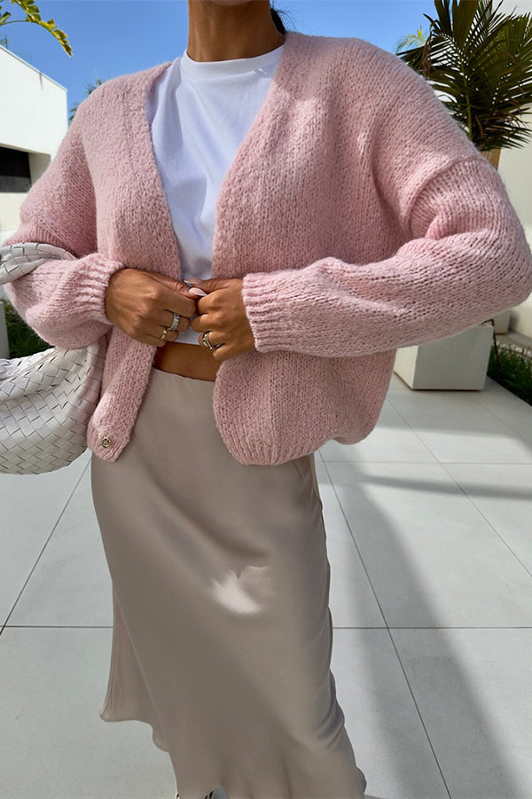 Lady Rin Casual Knitted Long Sleeve Cardigan for All Seasons