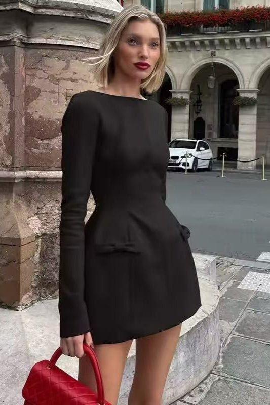 Bow Waist Detail Party Dress - Fashionpara