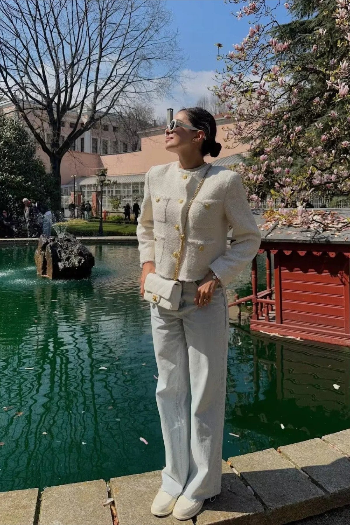 Single Breasted Short Textured Wool Coat - Fashionpara