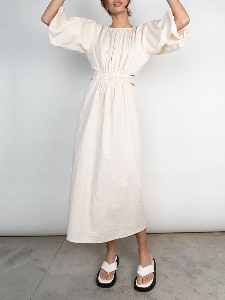 Hollow Out Midi - Fashionpara