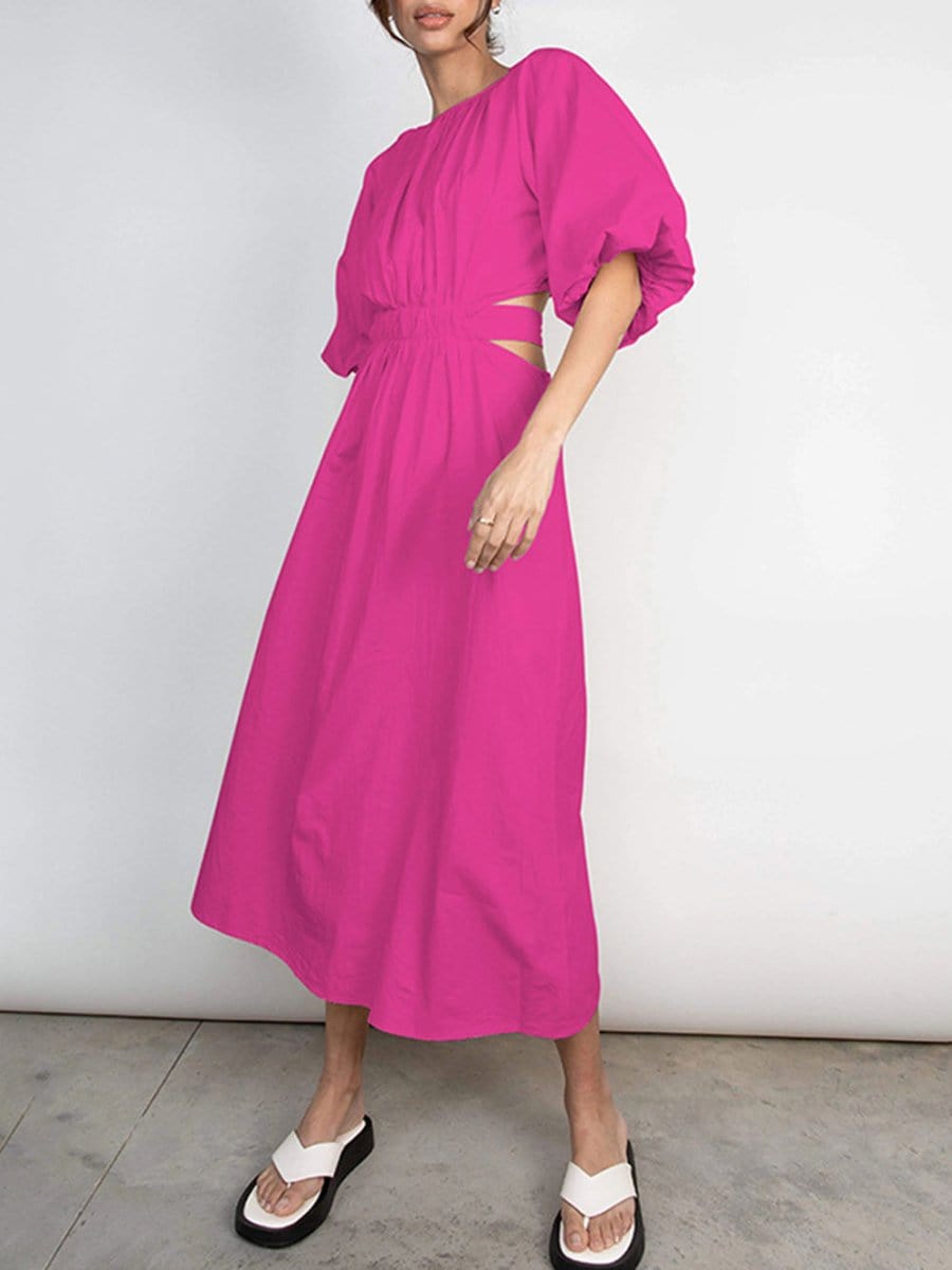 Hollow Out Midi - Fashionpara