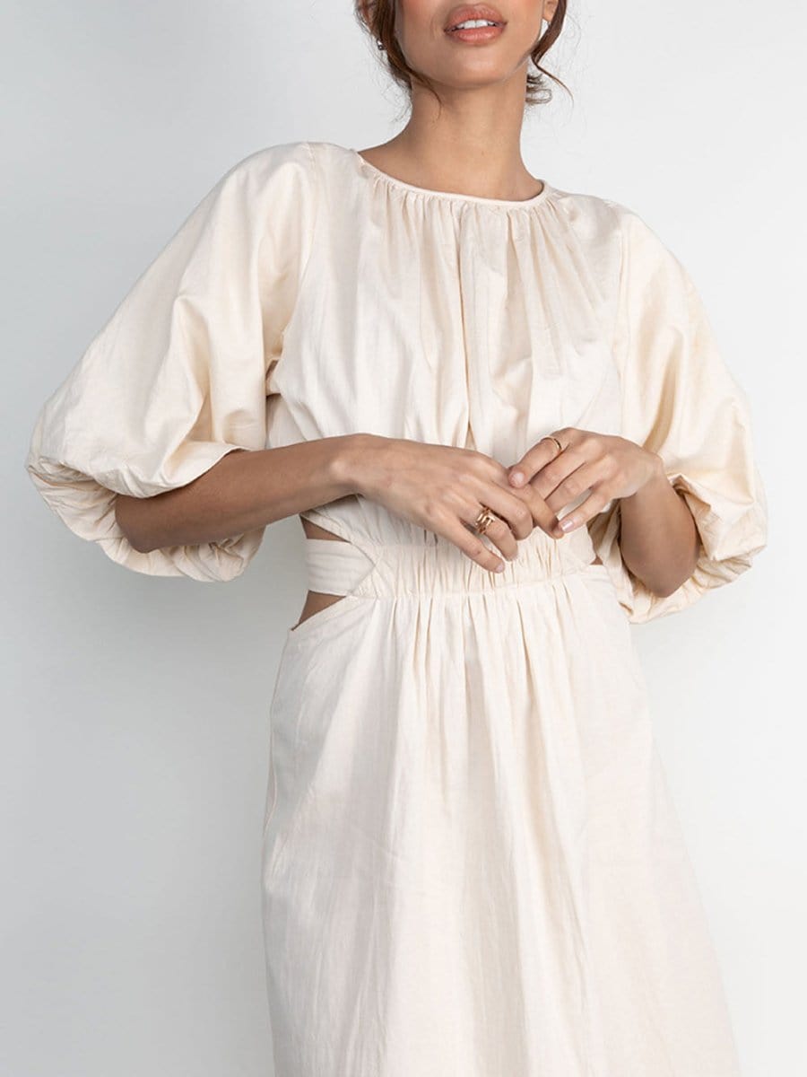 Hollow Out Midi - Fashionpara