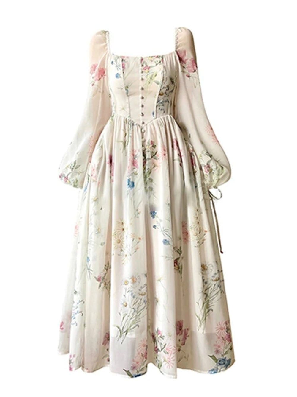 Square Midi Dress - Fashionpara