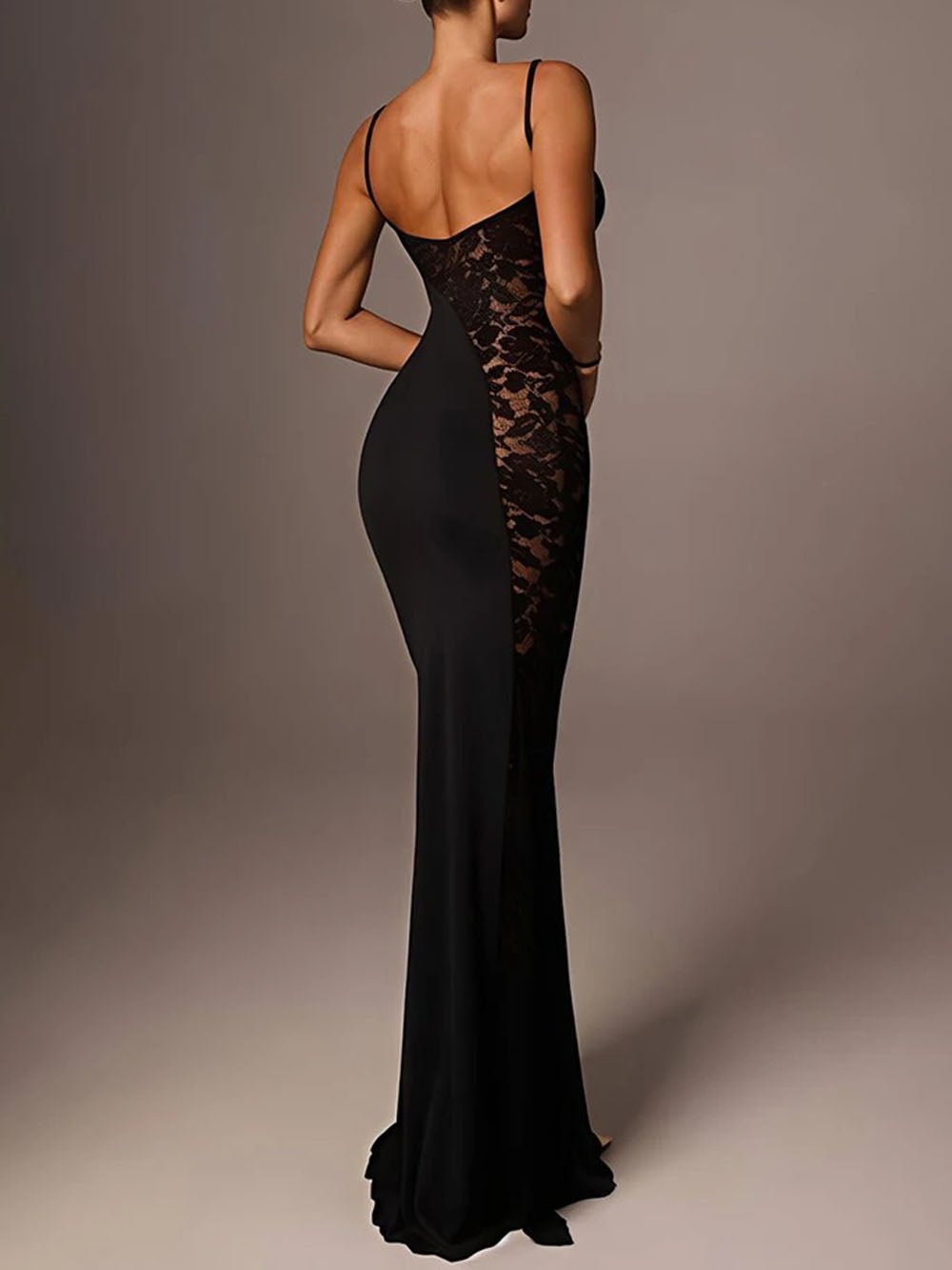 Camila Lace Spaghetti Maxi Dress - View 2