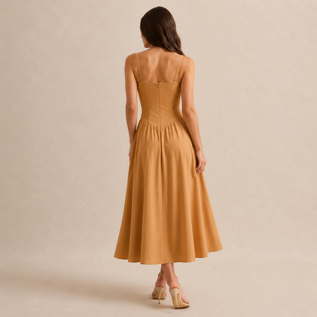 Sweetheart Neck Corset Bodice High Split Maxi Dress 23