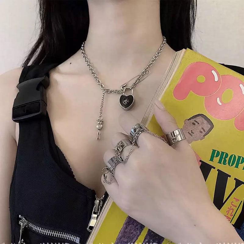KittenAlarm - Cary Stainless Four-piece Chain Ring Set