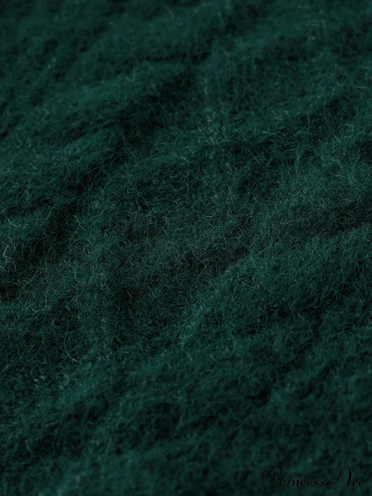 Casual Comfortable Round Neck Red Knitted Christmas Sweater for Women