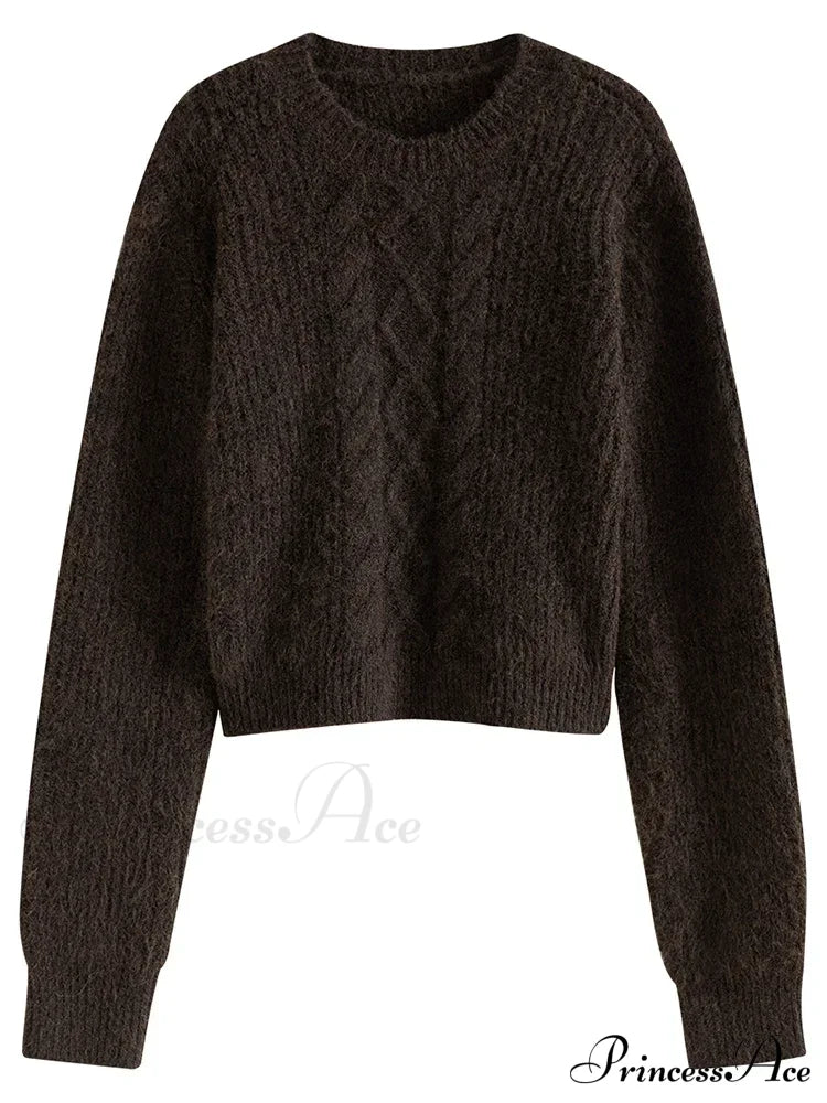 Casual Comfortable Round Neck Red Knitted Christmas Sweater for Women