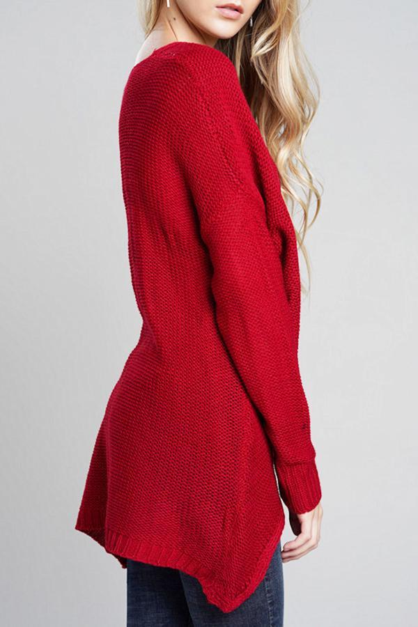 RadyRin Casual V Neck Cross Sweater for Effortless Style