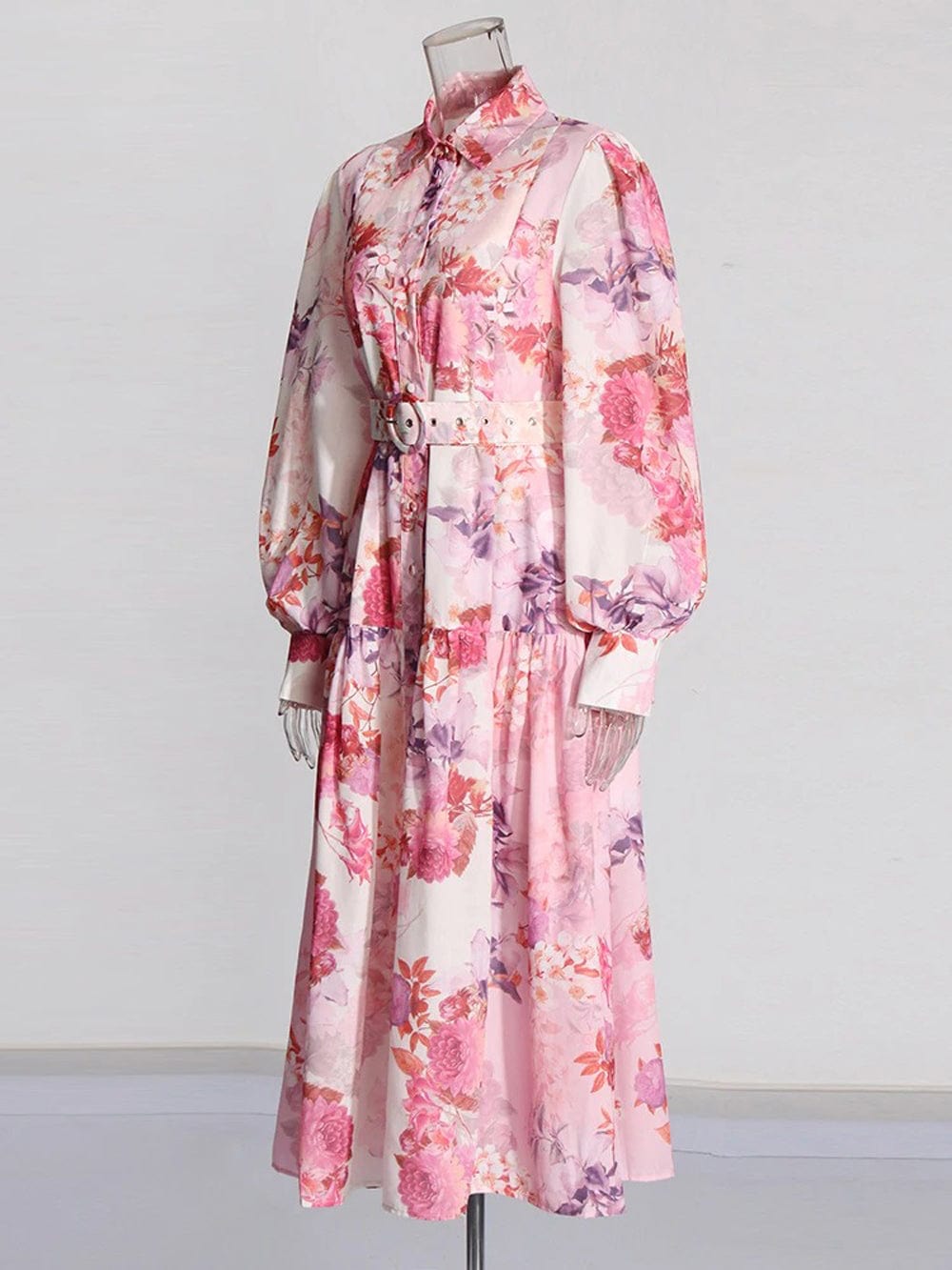 Belt Midi Dress - Fashionpara