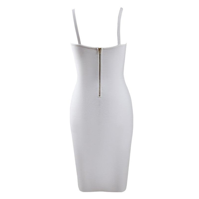 Sweetheart Sleeveless Bandage Bodycon Midi Dress