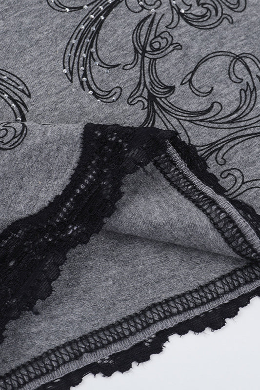 Butterfly Print Gothic Cami Corset