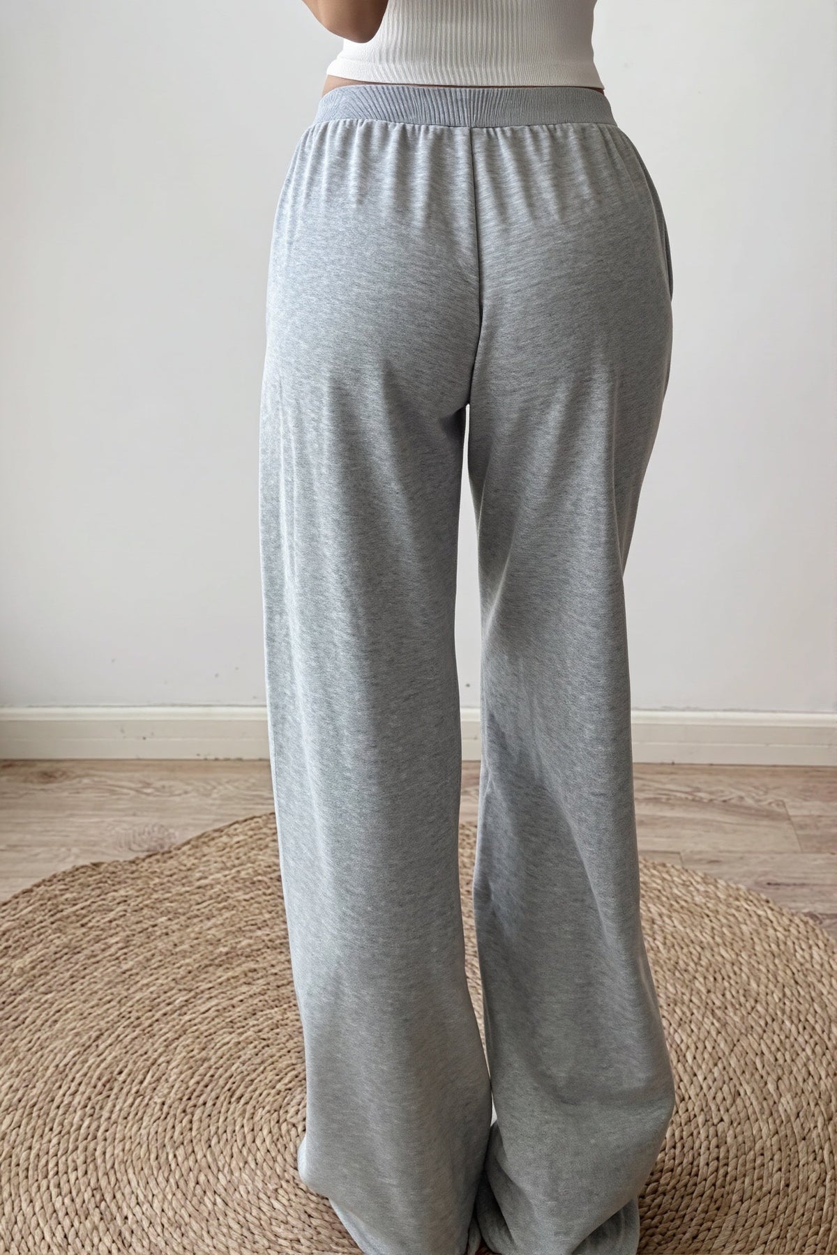 Number Print Drawstring Fitted Pants