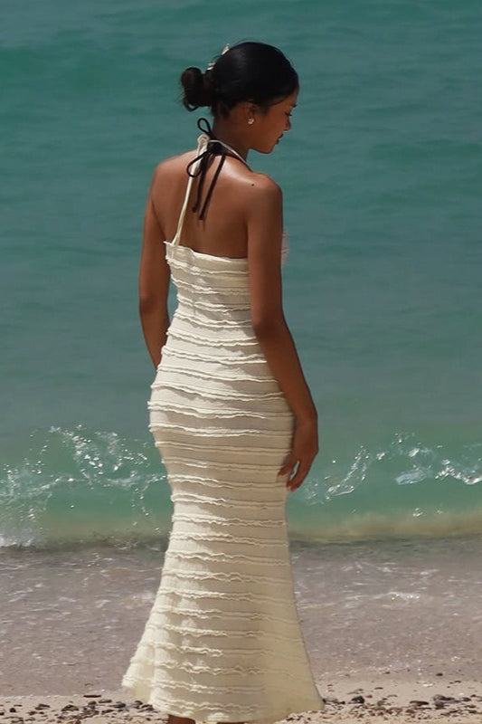 V-Neck Halter Party Dress