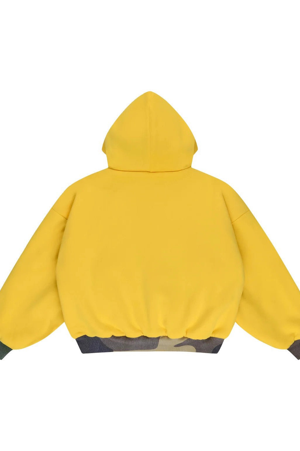 Reversible Camouflage Zip Yellow Hoodie