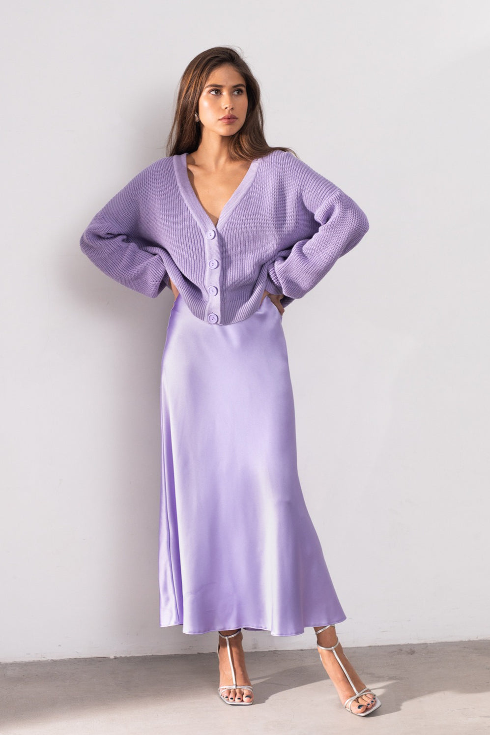 Satin Fishtail Maxi Skirt