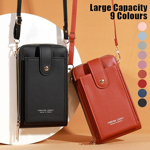 Mobile Phone PU Bag Shoulder Crossbody