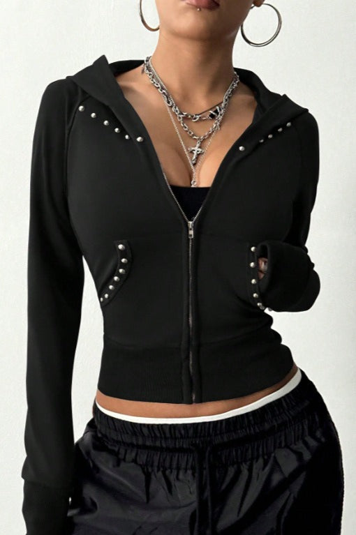 Minimalist Slim Fit Printed Hoodie