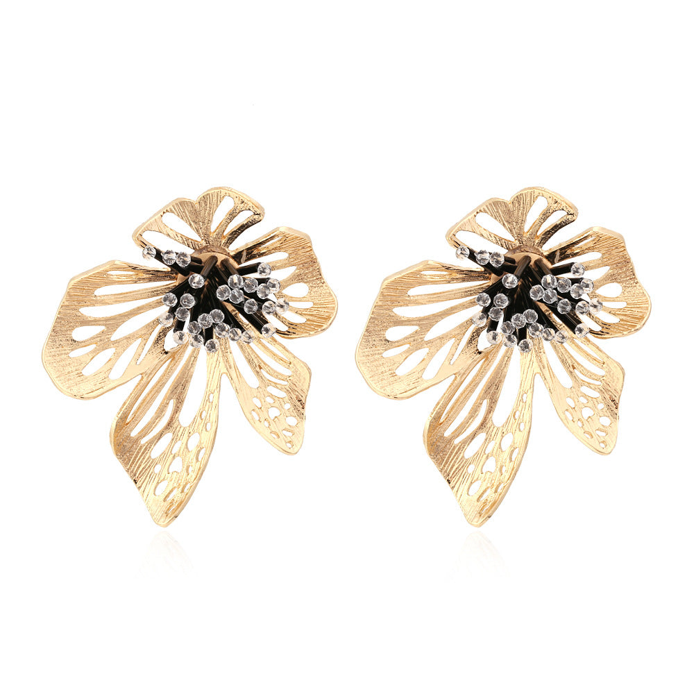 Metal Flower Earrings