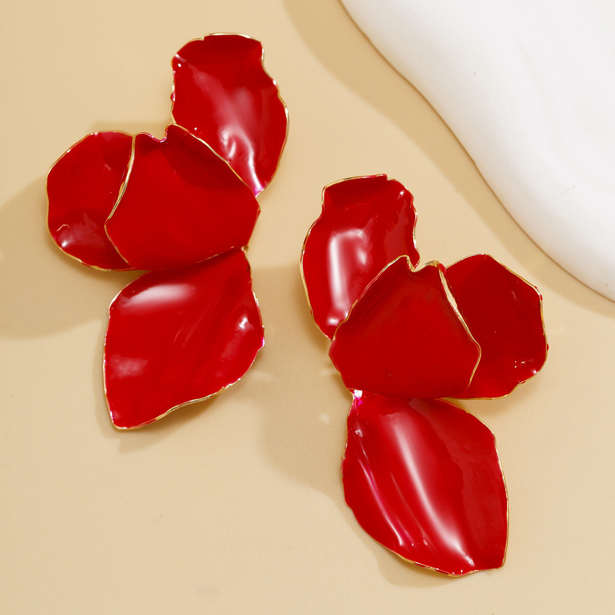 Ombre Printed Flower Earrings