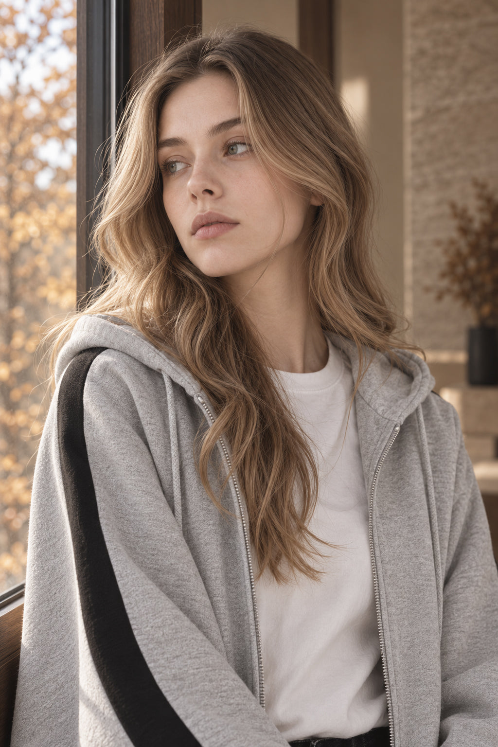 Harajuku Arm Long Hoodie Oversized - - - Fit Loose - Boyfriend Style Street Casual Fleece Sweatshirt Material 2