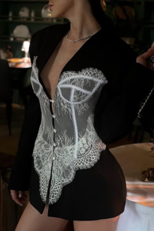 PrincessAce Elegant Lace Corset Coat for Timeless Style