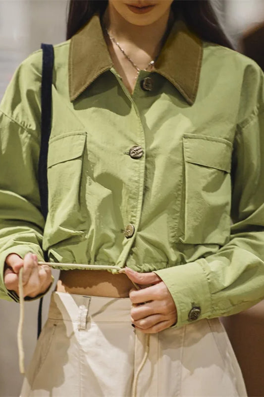 Corduroy Patchwork Safari Jacket