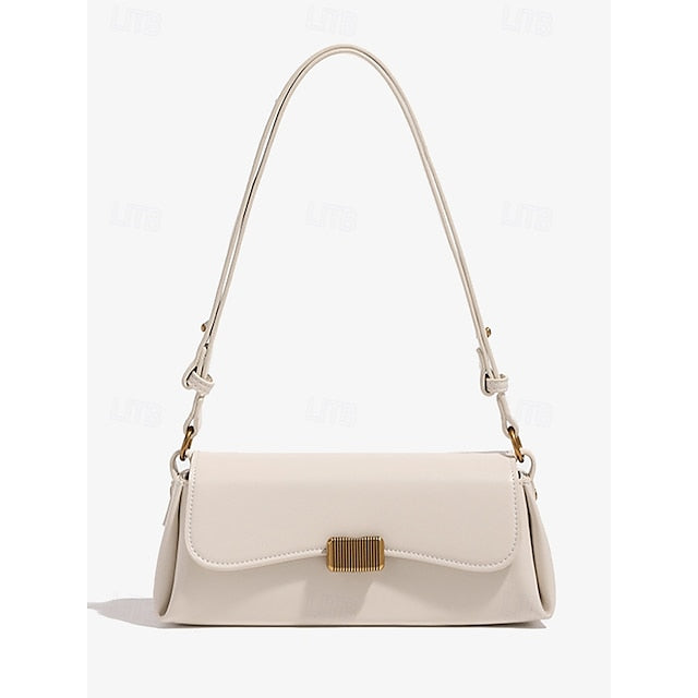 Shopping Daily Baguette PU Tote Office Leather Bag