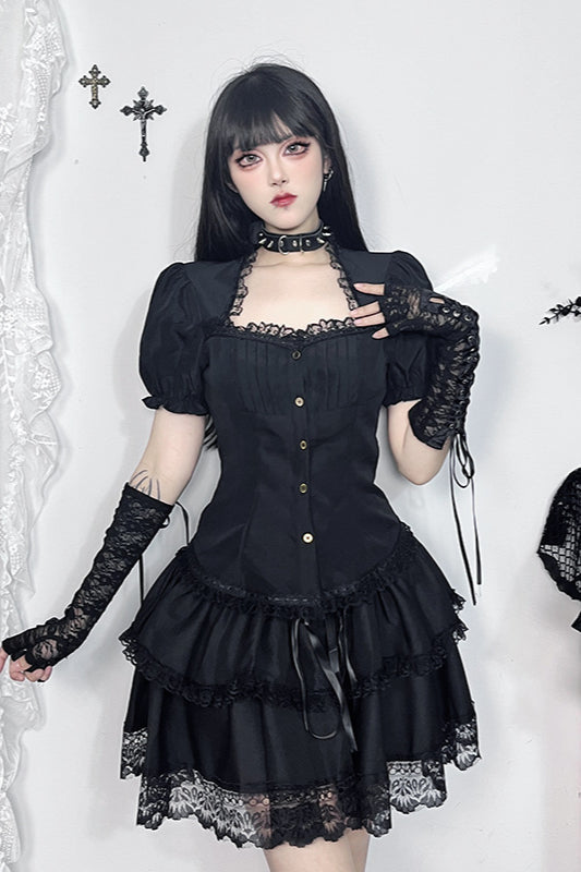 Lolita Layered Puff Sleeve Blouse