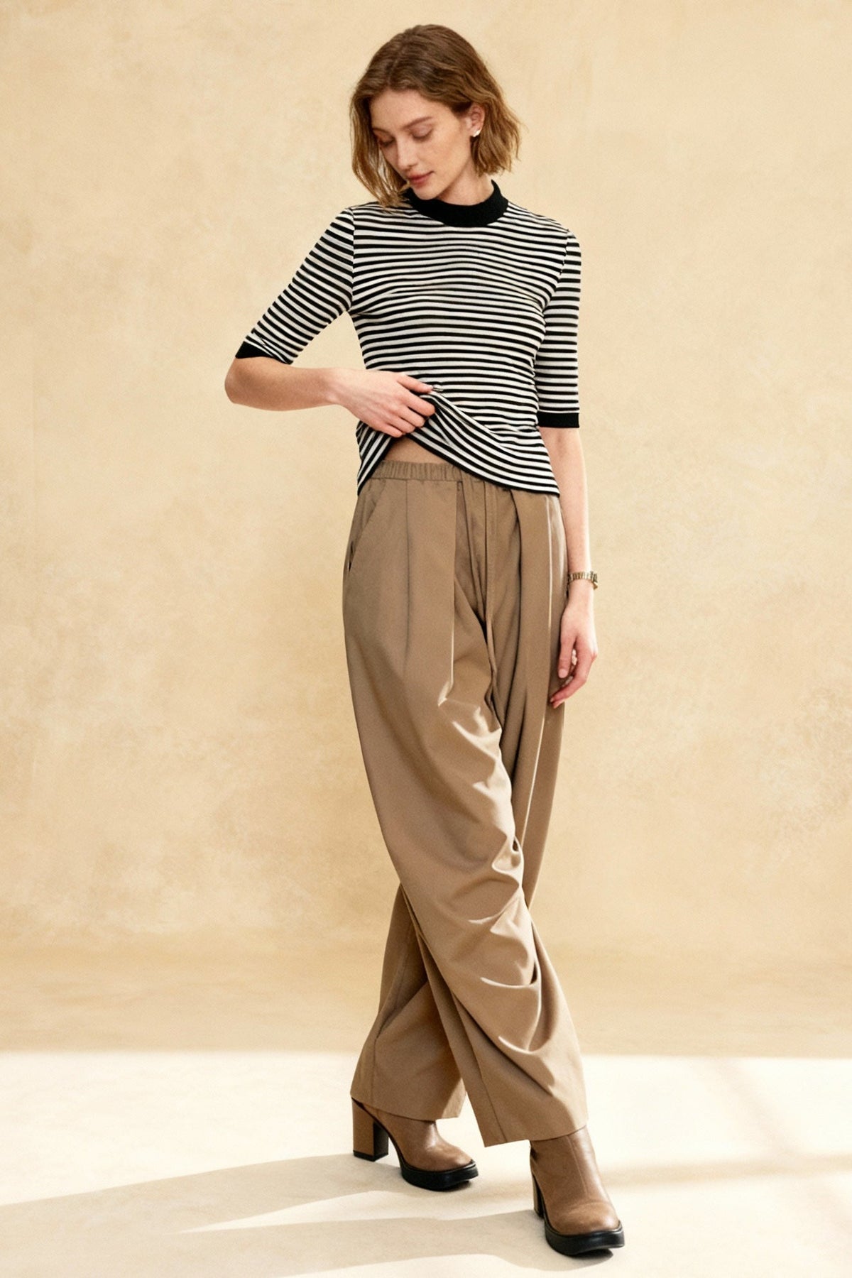 Vintage Wide-Leg Flowing Pants