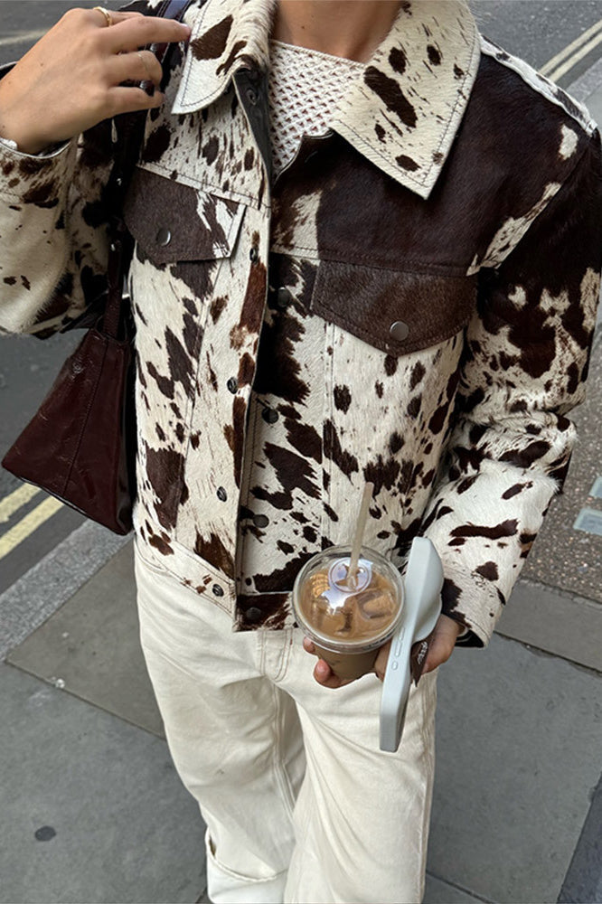 Stylish Casual Printed Overshirt Coat for Effortless Elegance