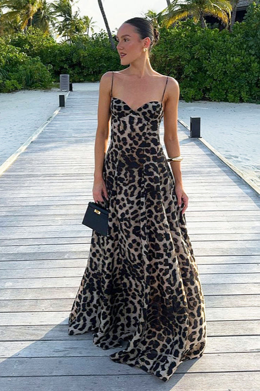 Leopard Print Sexy Slip Dress Party Dress