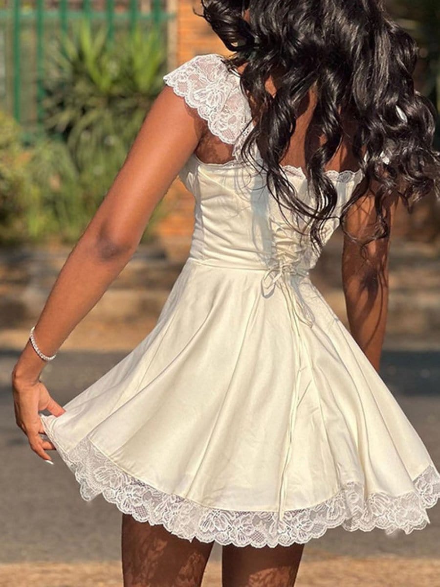 Backless Mini Dress - Fashionpara