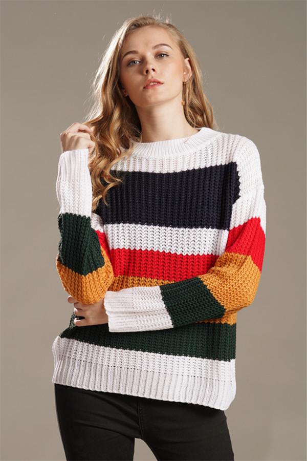 Chasing The Rainbow Striped Sweater for Effortless Style