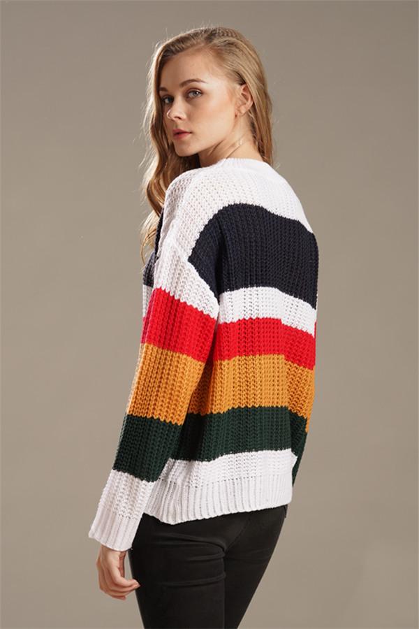 Chasing The Rainbow Striped Sweater for Effortless Style