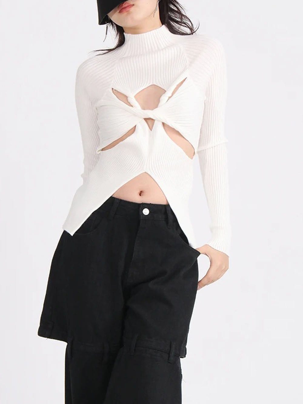 Hollow Out Knit - Fashionpara