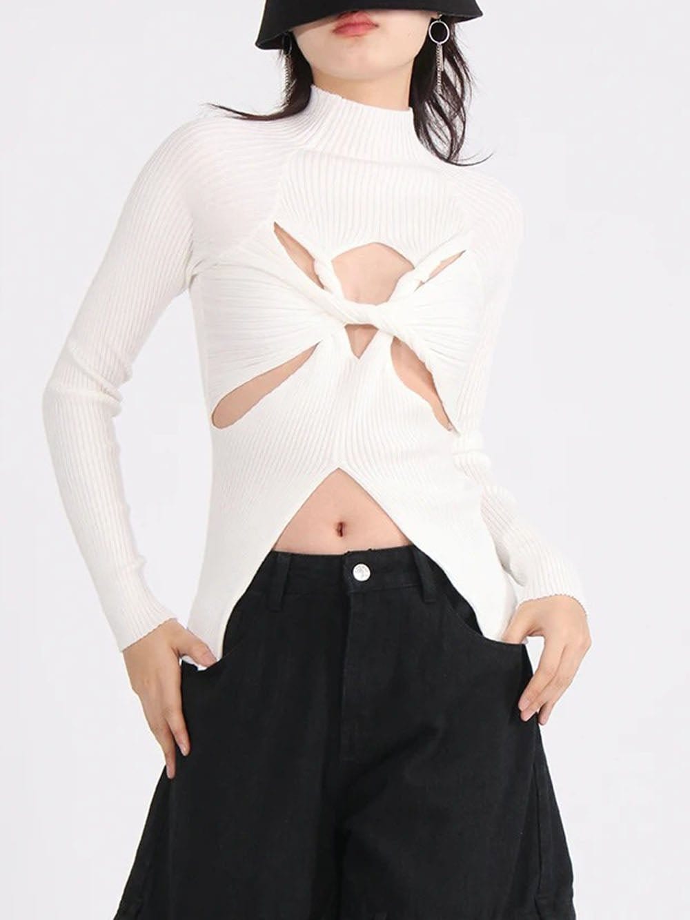 Hollow Out Knit - Fashionpara