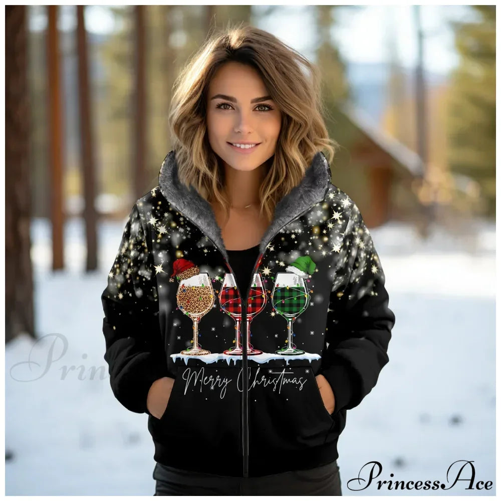 Christmas Sequin Splicing Cardigan Coat Green 4 / Xxs Coats-241208