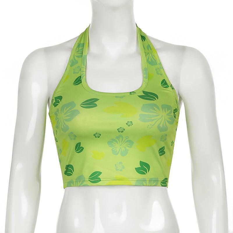 KittenAlarm - Chyn Square Neckline Floral Tank Top