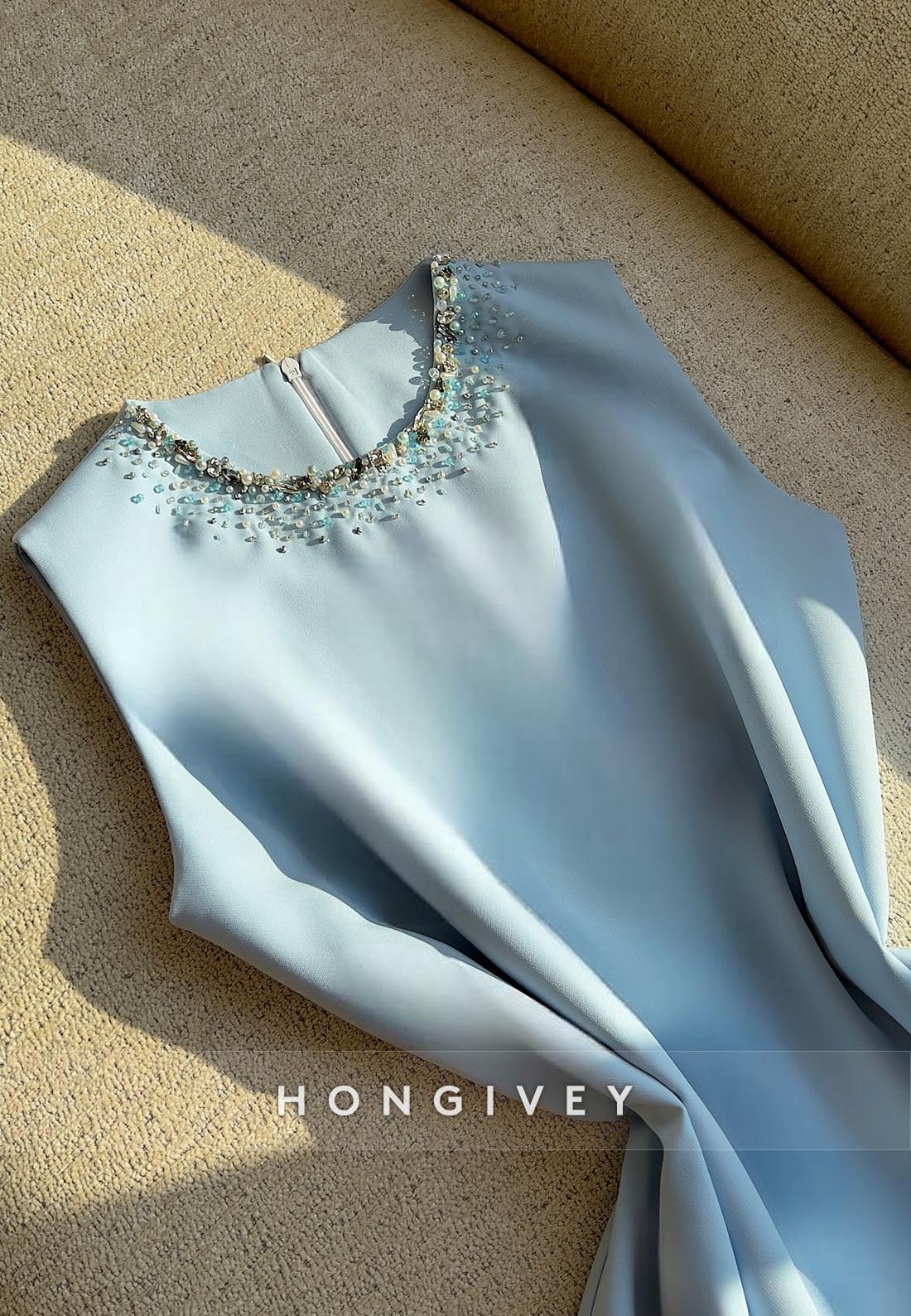 Beading Zipper Pleated Sleeveless Scoop Party Dresses Ball Gown Homecoming Dresses