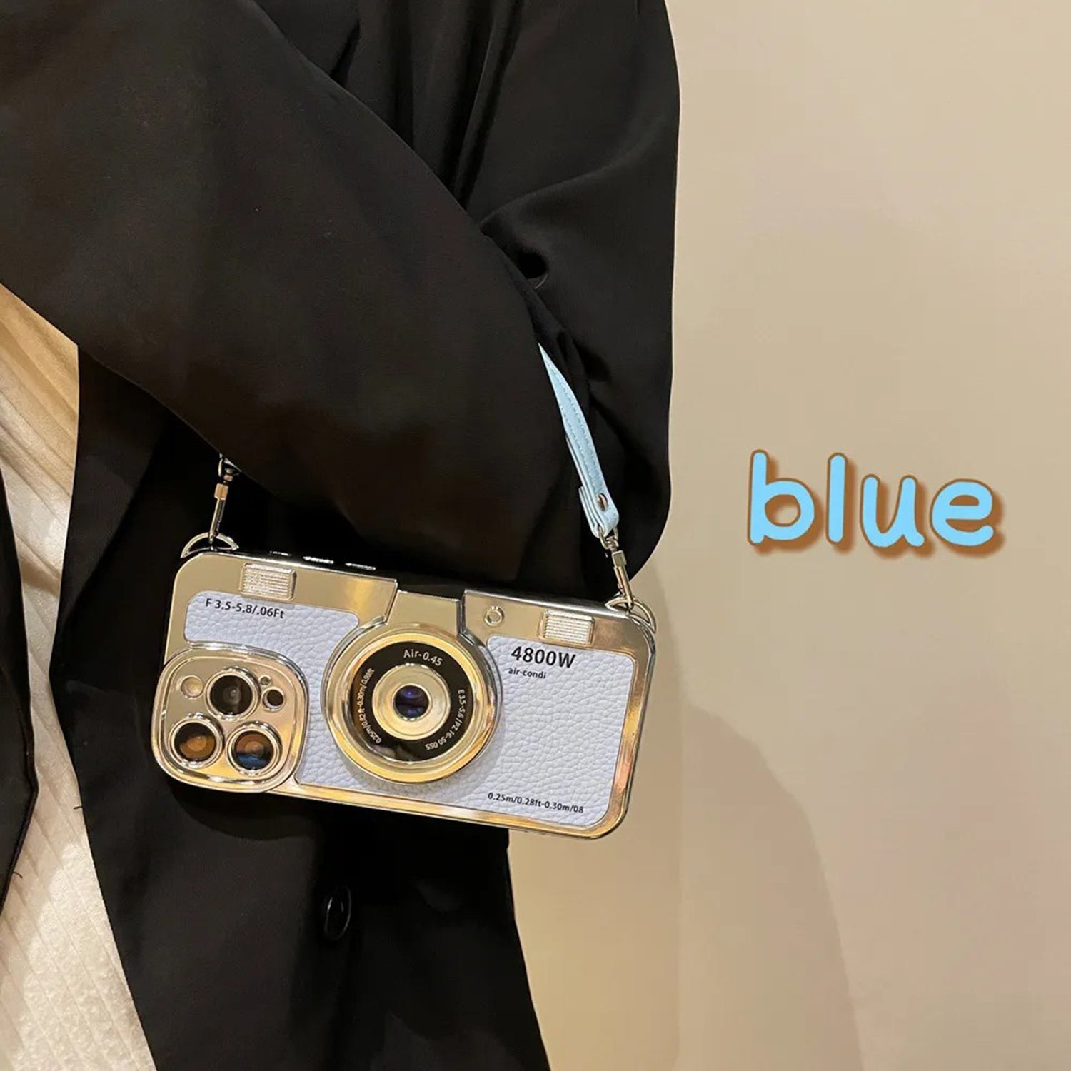 Cute 3D Vintage Camera Phone Case with Hand Strap Unique Cool Silicone TPU Case Shockproof Protective Case Girls for iPhone 11 12 13 14 15