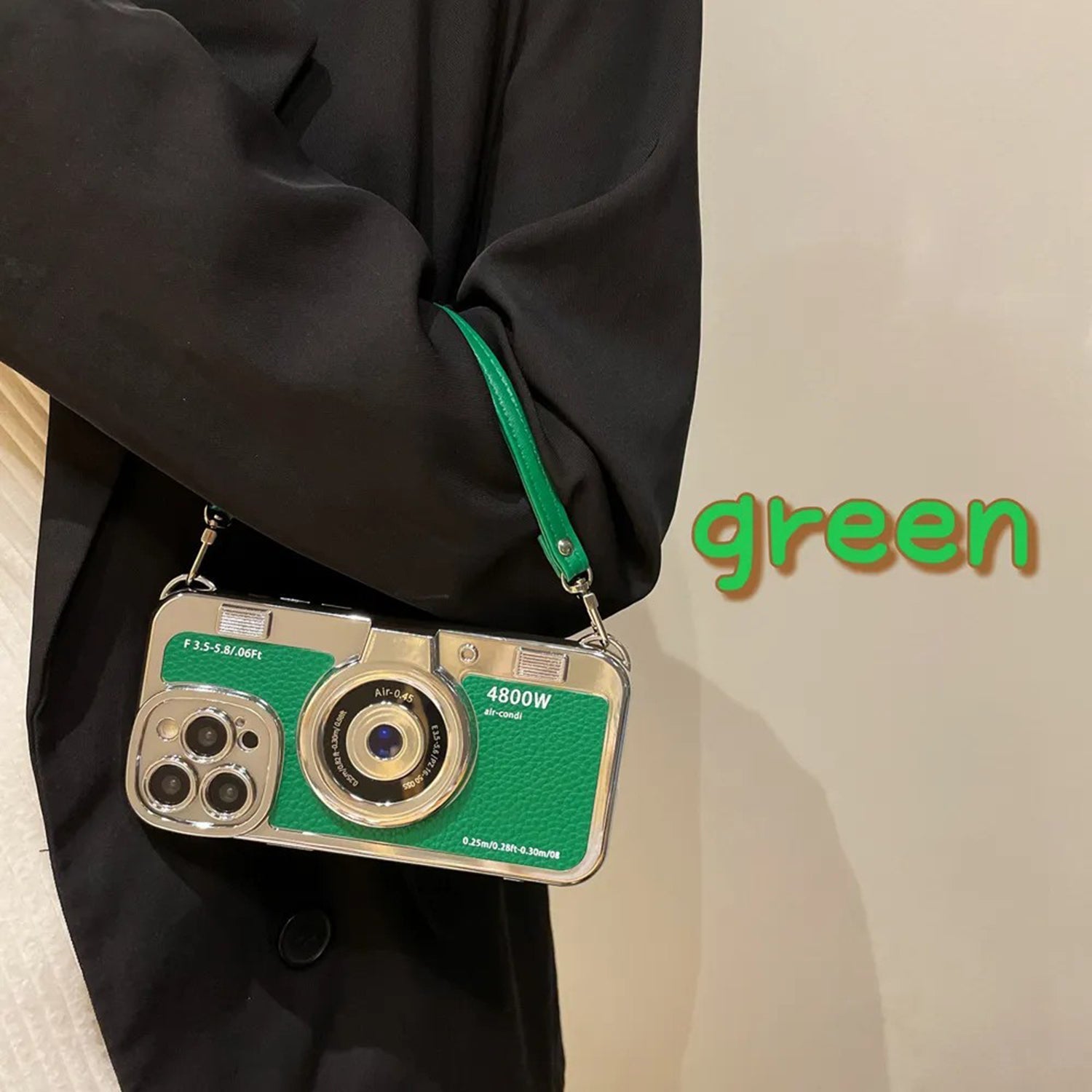 Cute 3D Vintage Camera Phone Case with Hand Strap Unique Cool Silicone TPU Case Shockproof Protective Case Girls for iPhone 11 12 13 14 15