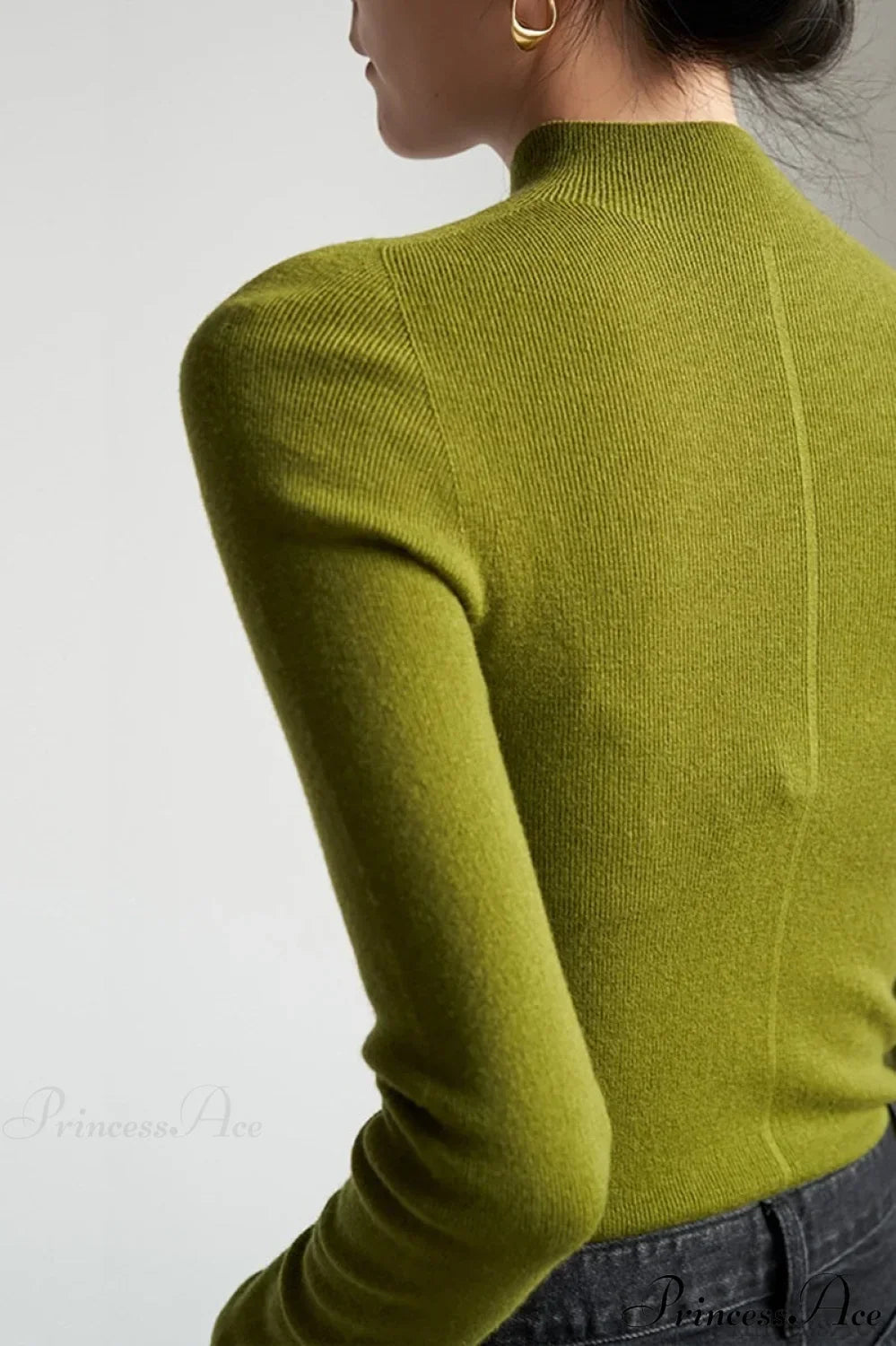 CorpCore Seamless Mock Neck Wool Knit Top 3