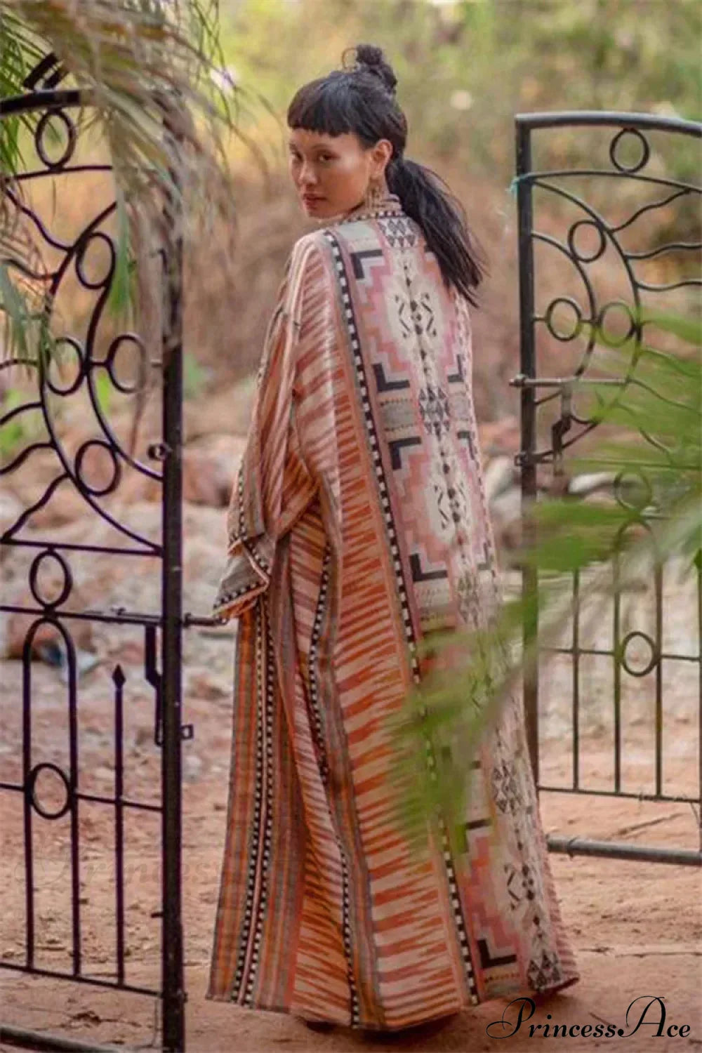 Cotton Floral Print Kimono Cover-up