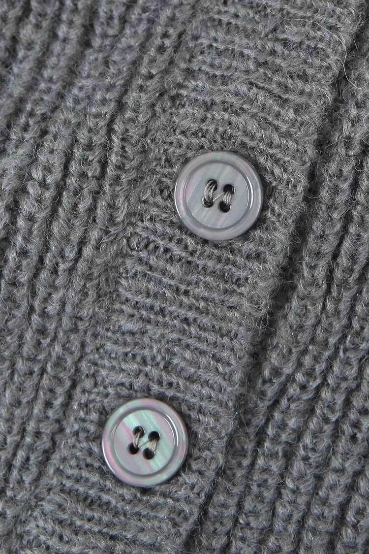 Rosedress Cozy Ribbed Knit Crop Cardigan with Buttons