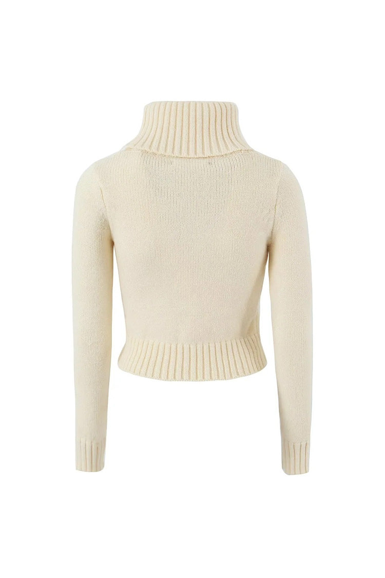 Rosedress Cinched Waist Ribbed Knit Crop Sweater for Comfort