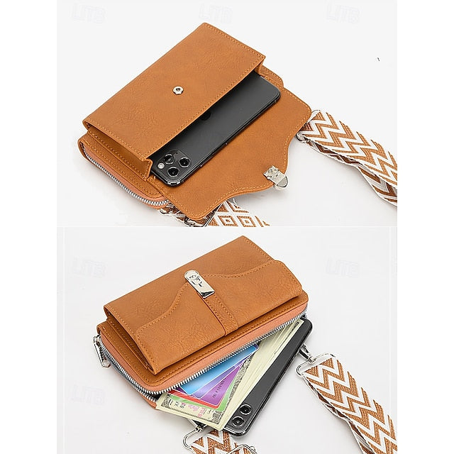 Crossbody Faux Geometric Bag Pattern with Leather