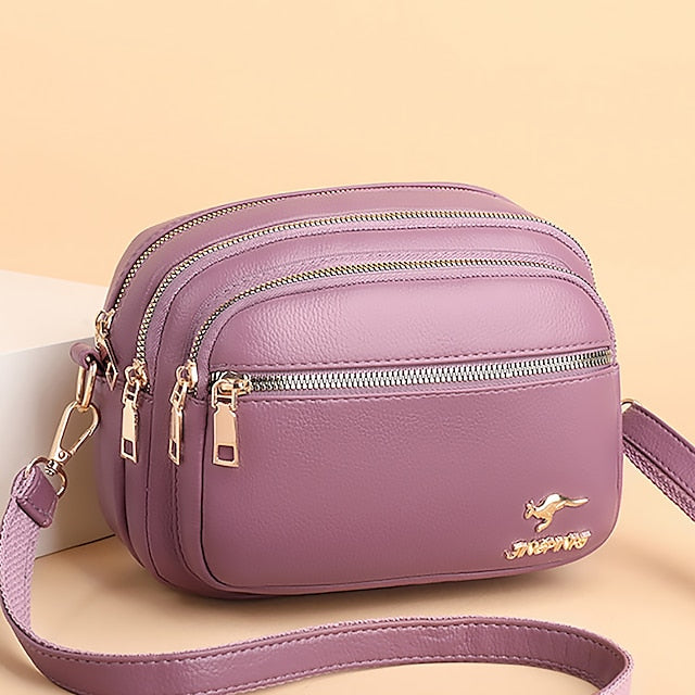 Leather Bag Dome Crossbody Shoulder PU